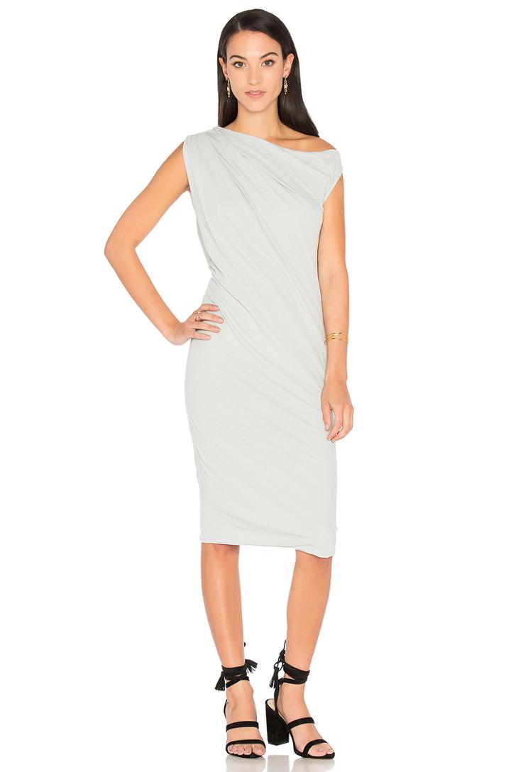 One Shoulder Draped Dress