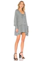 Scattered Star Embroidery Mini Dress