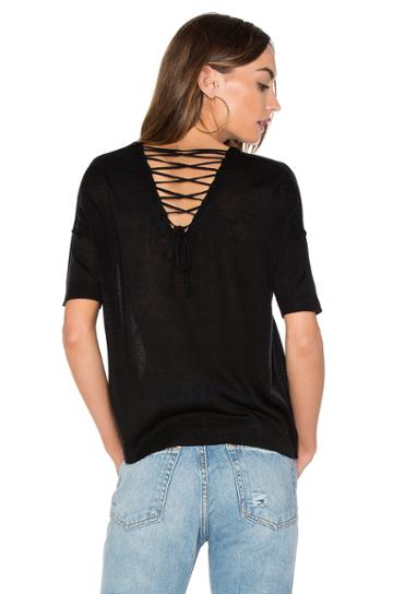 Alberta Lace Up Back Tee