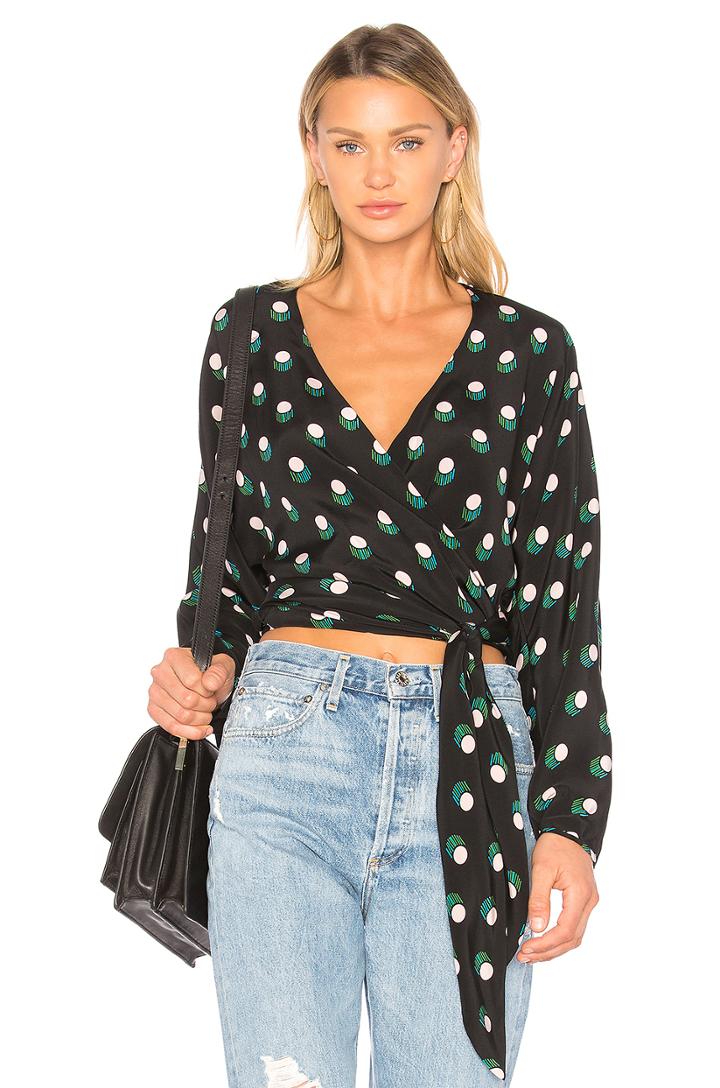 Wrap Dot Blouse