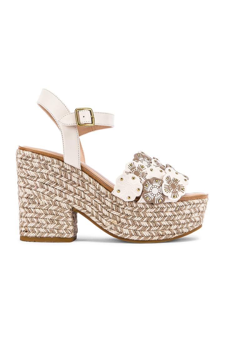 Jae Link Tea Rose Heel Espadrille Sandal