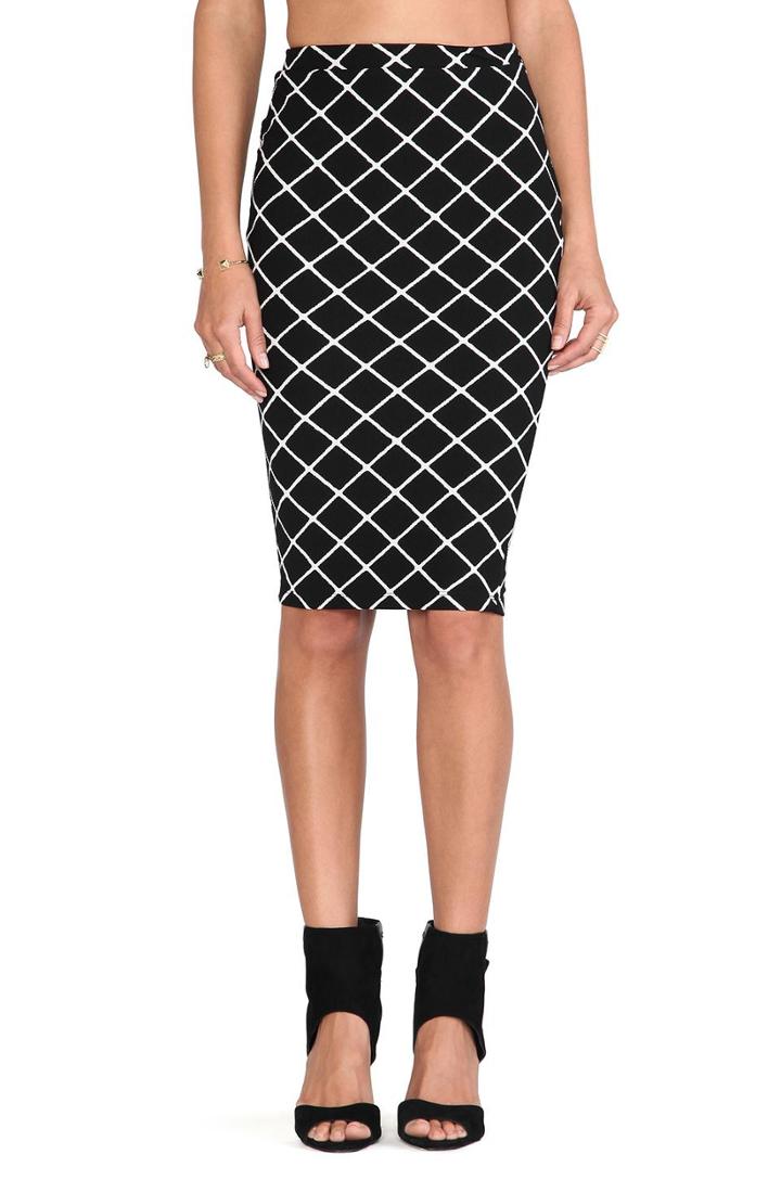 Bowie Check Pencil Skirt