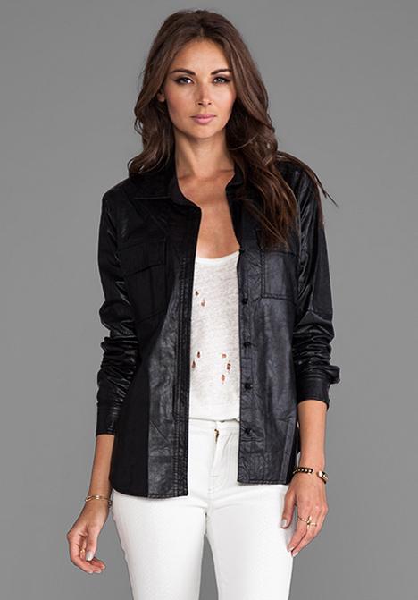 Bcbgmaxazria Torey Vegan Leather Jacket In Black