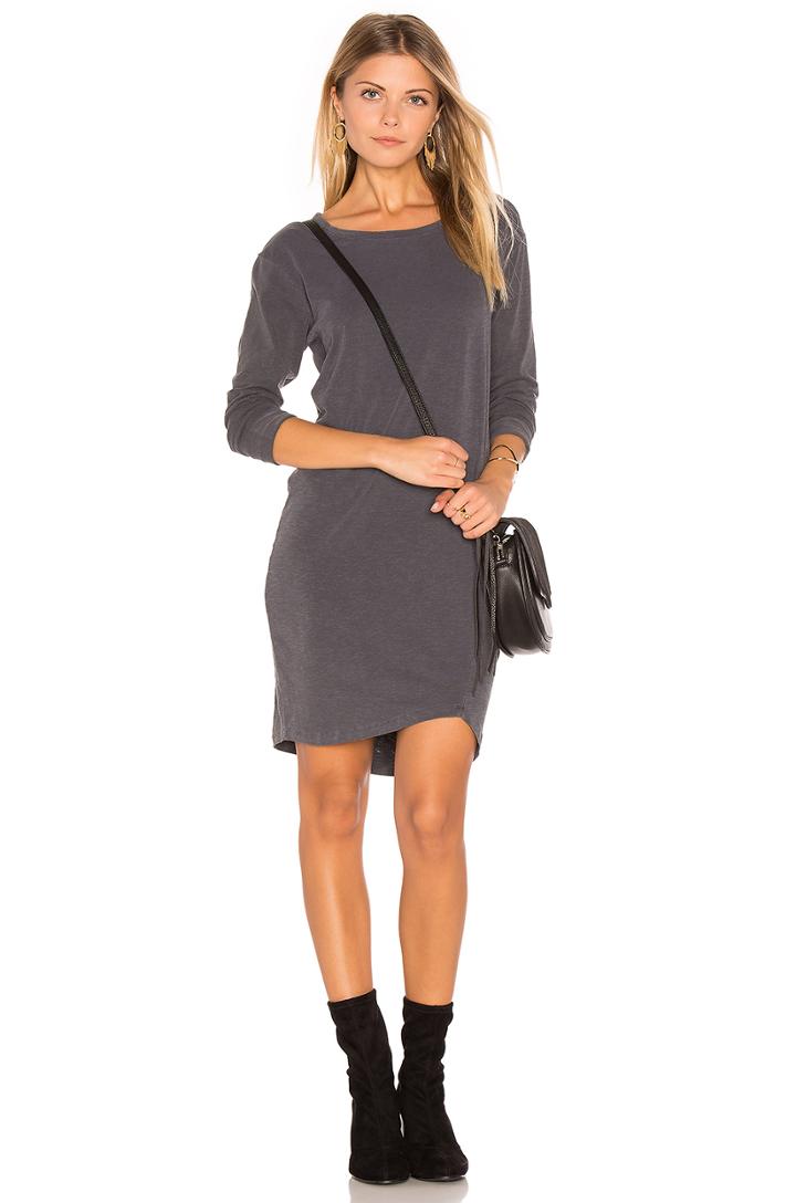 Asymmetrical Slub Spandex Dress
