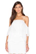 Short Sleeve Open Shoulder Blouse