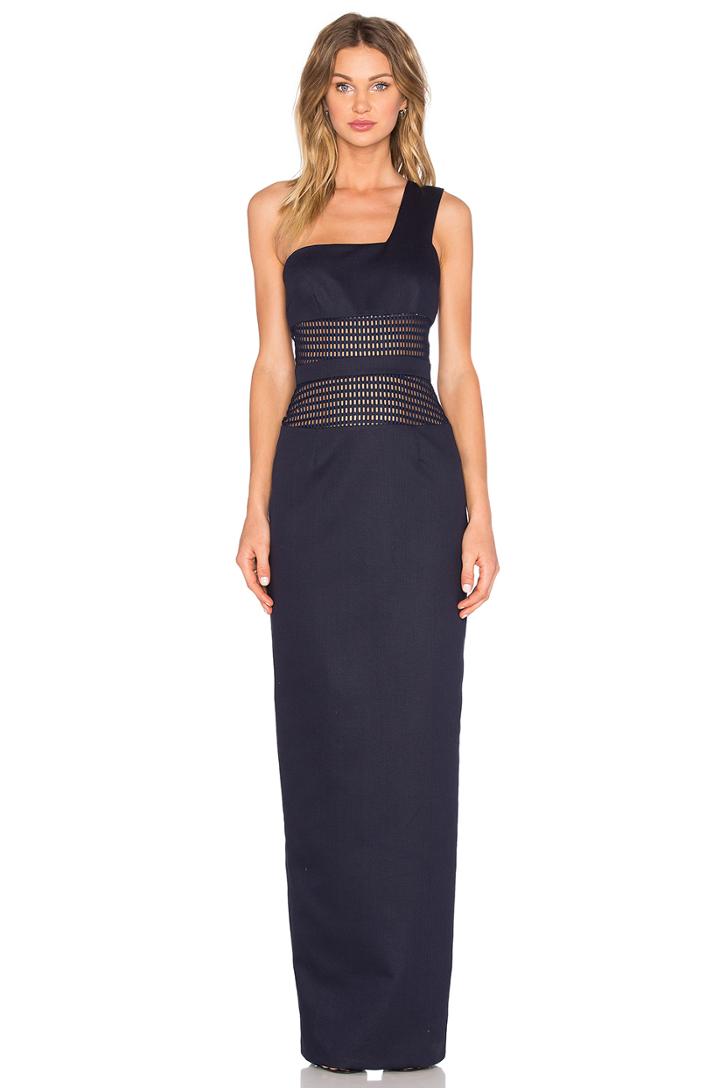 Mesh Panel Sharpened Gown