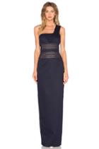 Mesh Panel Sharpened Gown