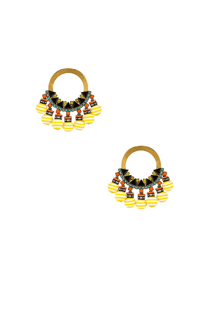 Beaded Dangle Hoops