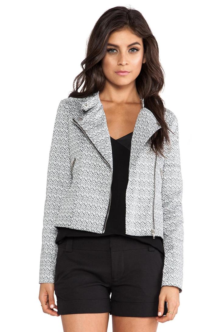 Greylin Regan Moto Jacket In Black & White