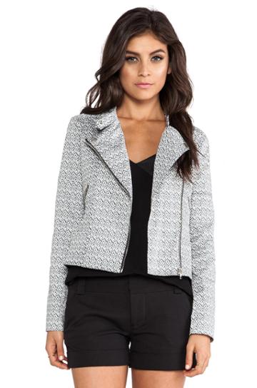 Greylin Regan Moto Jacket In Black & White