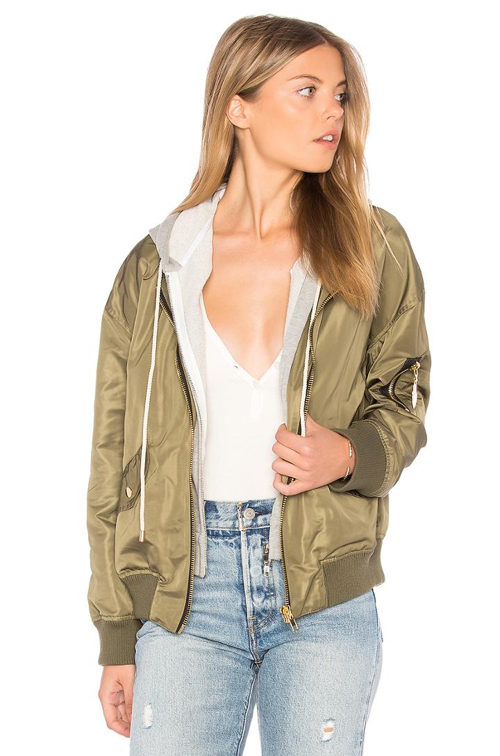 Los Feliz Bomber With Hoodie