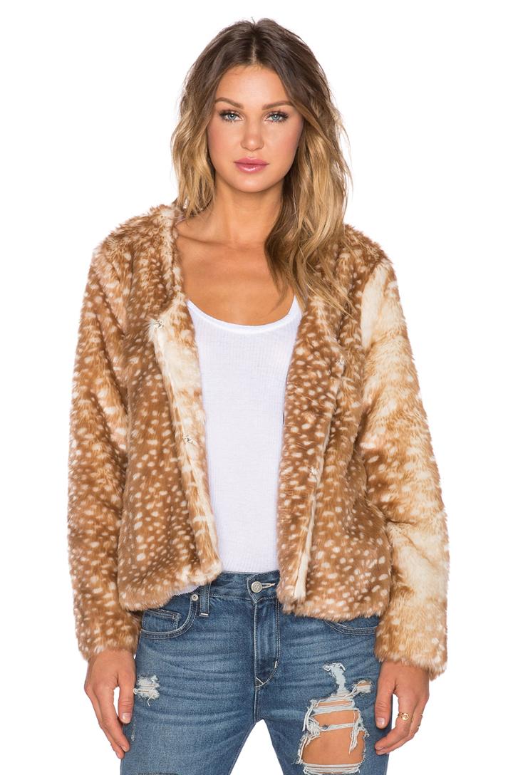 Oh Deer Faux Fur Coat