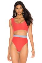 Double Cap Reversible Bikini Top In Cuban May Gray