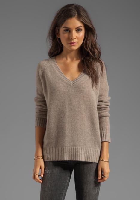 360 Sweater Luci Cashmere Sweater In Taupe