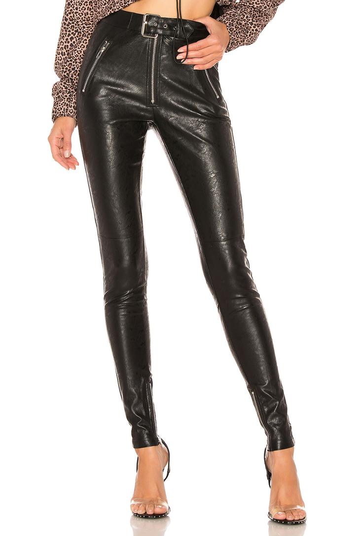 Belted Leather Pants