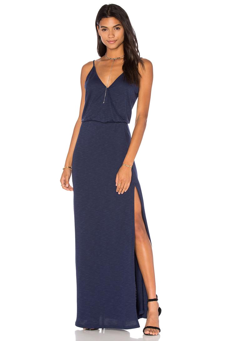 Back Bar Slit Maxi Dress