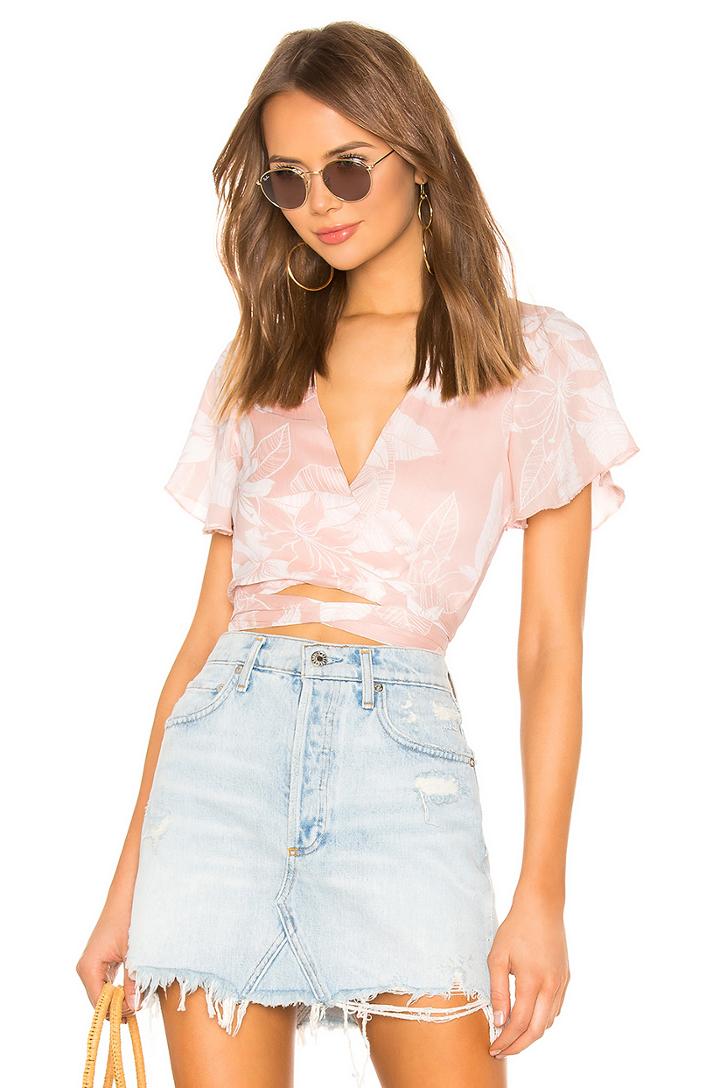 Jarae Tie Front Top