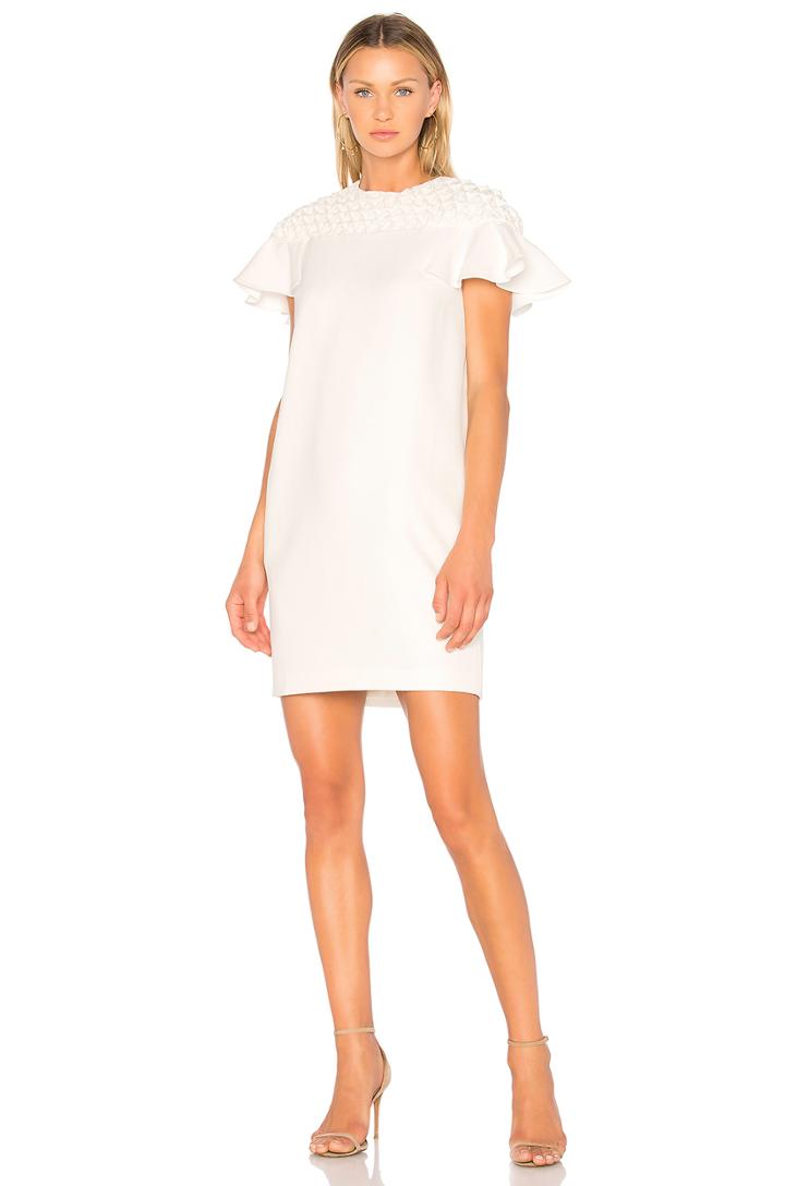 Frill Sleeve Smock Yoke Mini Dress