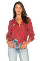 Greta Frayed Button Up