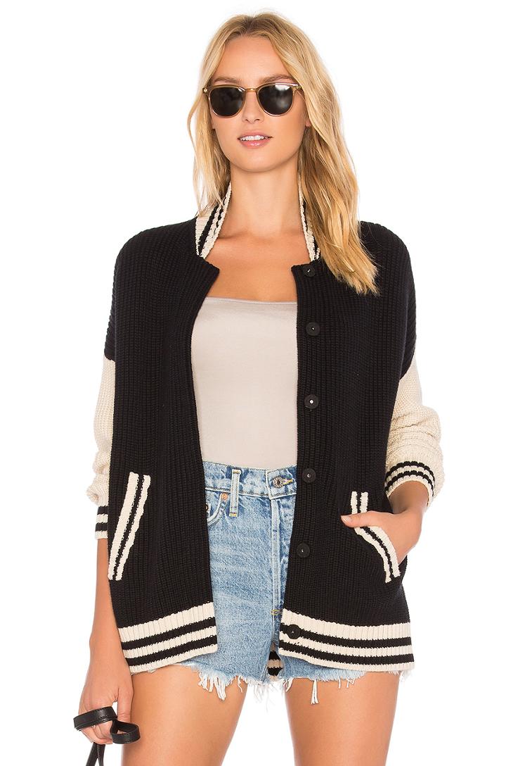 Oversize Baseball Cardigan