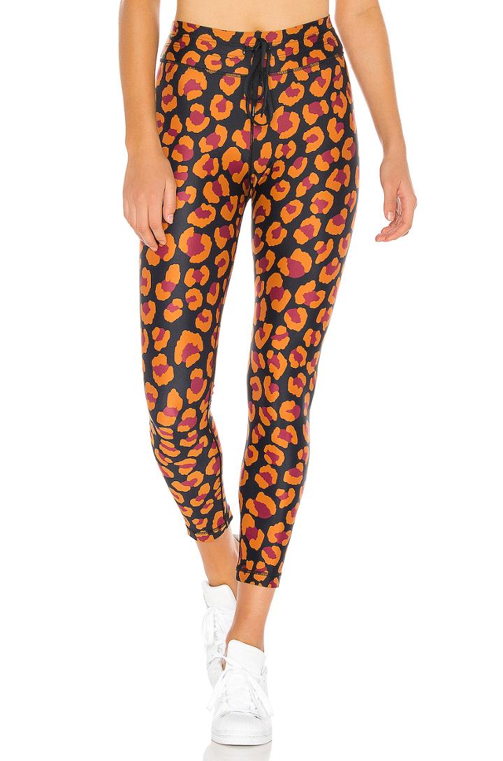 Raspberry Leopard Midi Pant