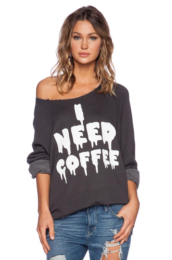 I Need Coffee Pullover