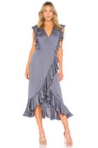 Luxe Ruffle Wrap Midi Dress