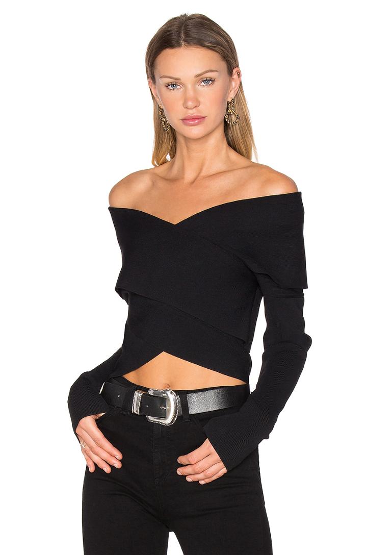 Compact Off The Shoulder Crop Top
