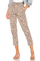 Leopard Fray Patch Pockets Pant