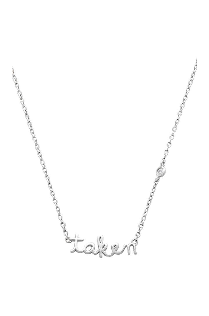 Taken Necklace With Diamond Bezel