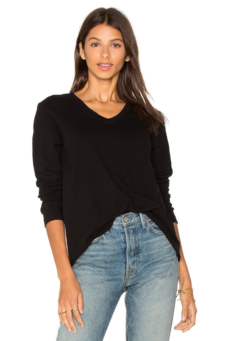 V Neck Slouchy Long Sleeve