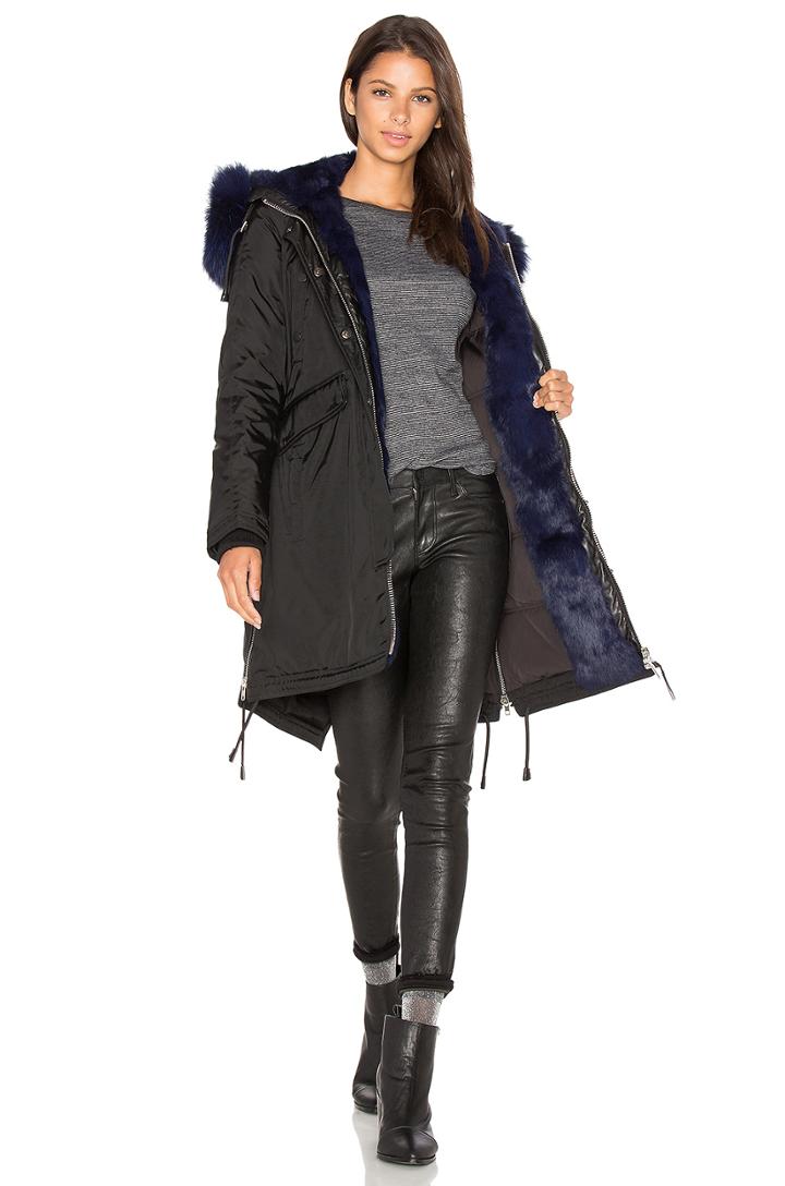 Brera Semi Silver Fox And Asiatic Rabbit Fur Lined Parka