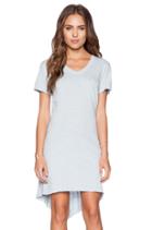 Slub Jersey Shrunken V Neck Tee Dress