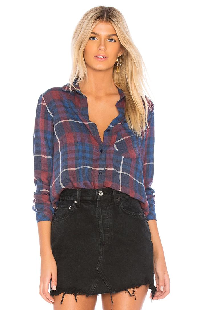 Aurora Plaid Pocket Button Down