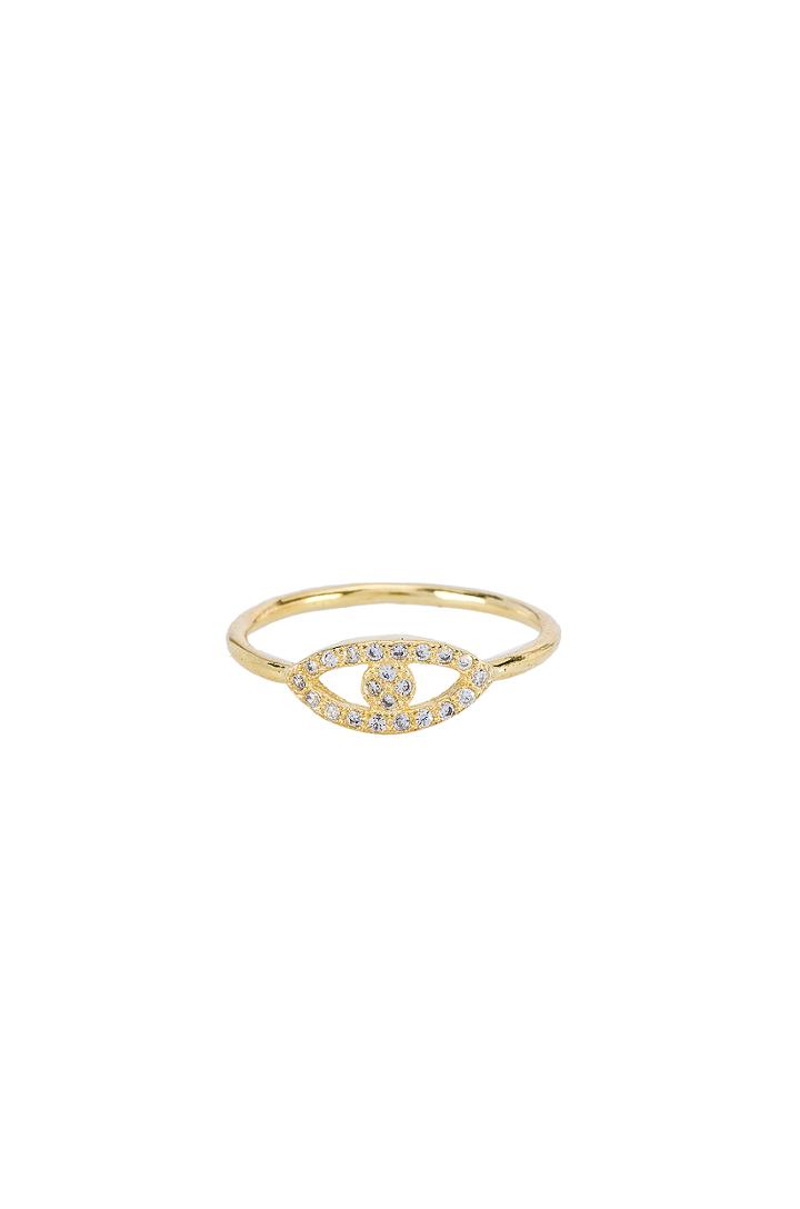 Evil Eye Pave Ring
