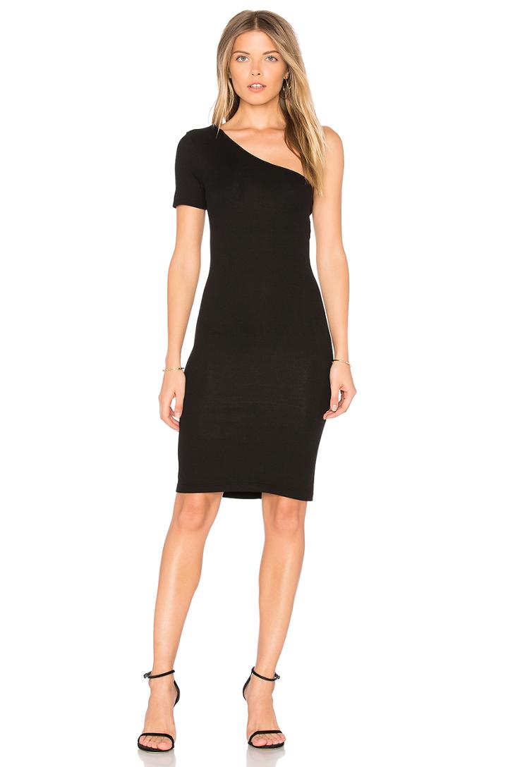 Rib One Shoulder Dress