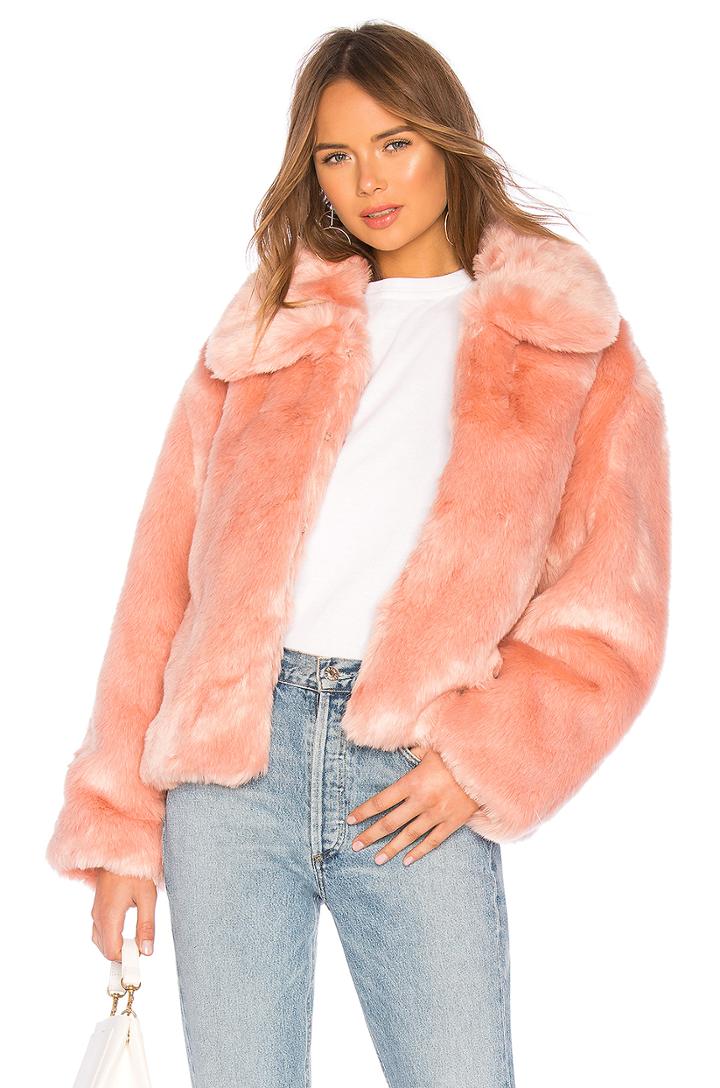 Boxy Faux Fur Coat