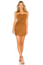 Carla Faux Suede Strapless Dress