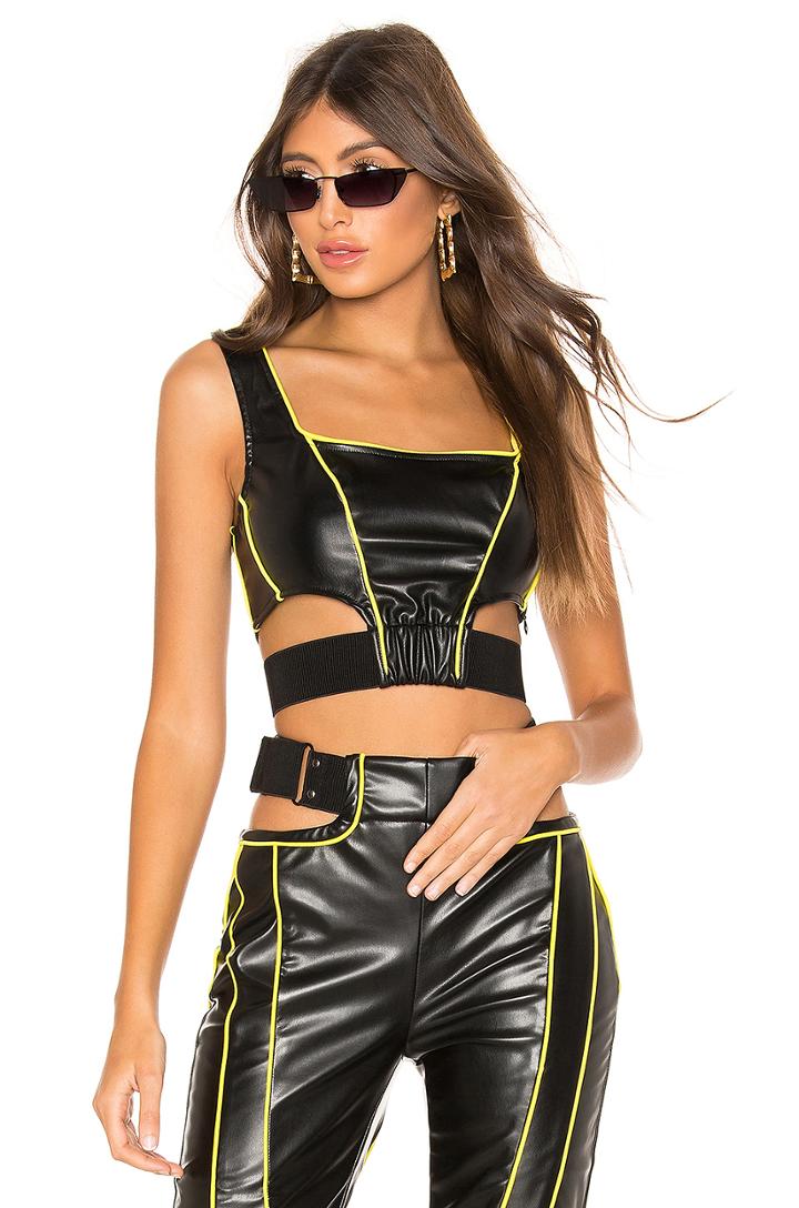 Nora Faux Leather Top