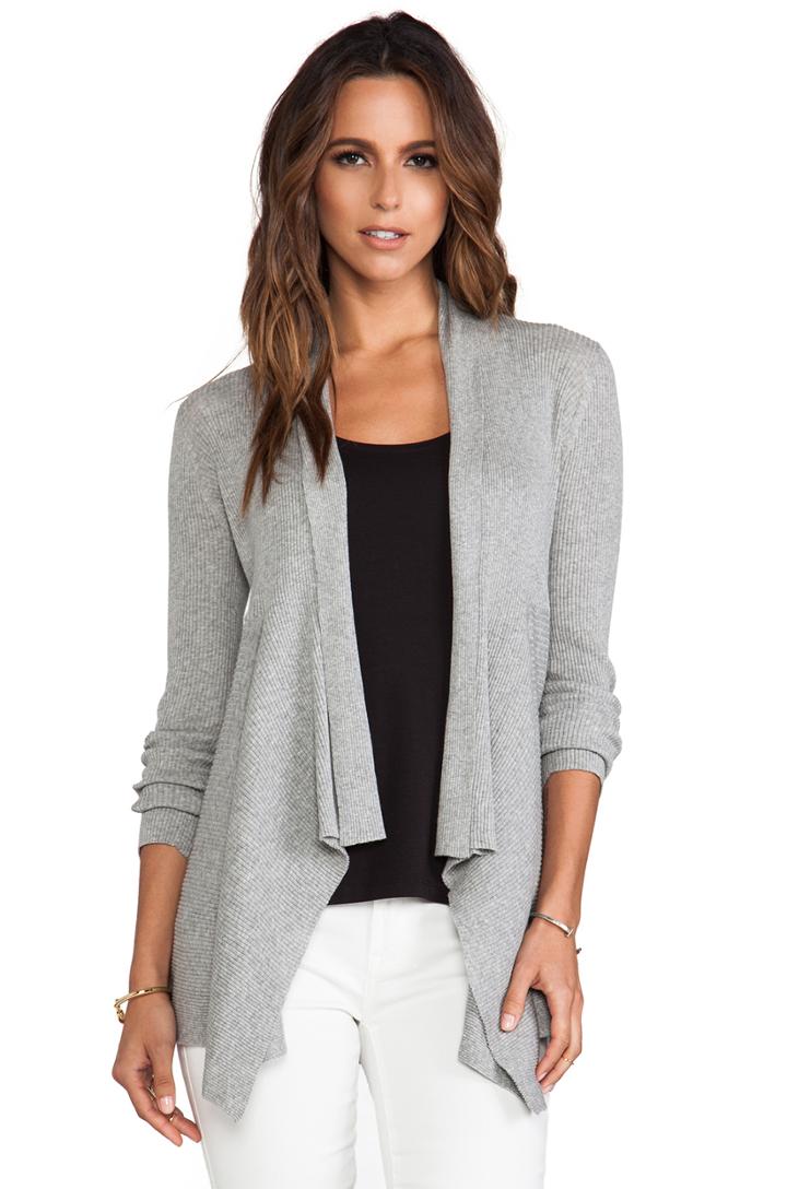 Ribbed Drape Cardigan