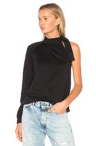 One Shoulder Tie Neck Top