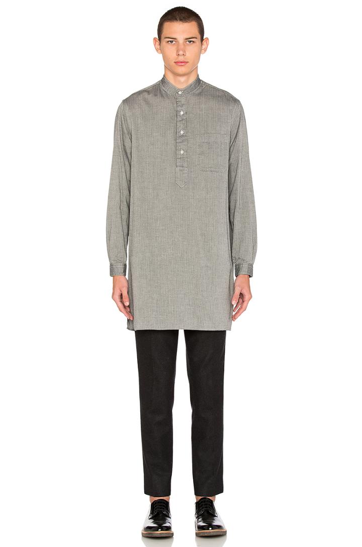 Mini Bone Japanese Flannel Button Down