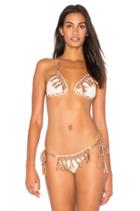 Marsala Tassel Bikini Top