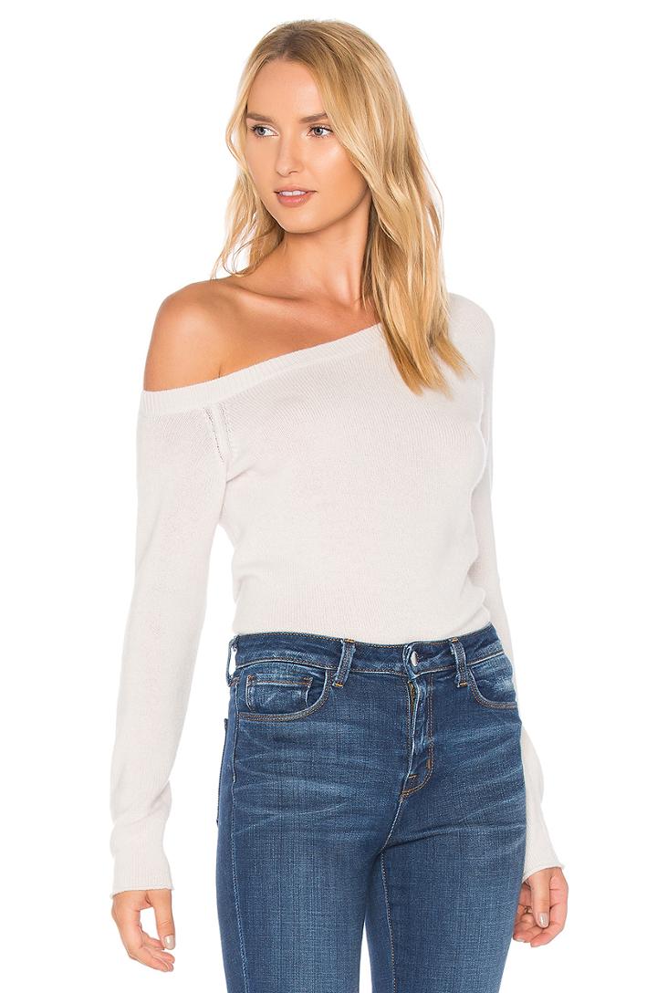 Off The Shoulder Cashmere Sweater