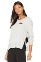 Side Slide Crew Neck Lip Sweatshirt