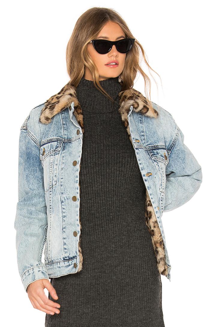 Rabbit Fur Lined Oversized Jacket