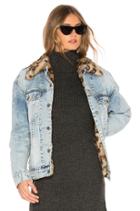 Rabbit Fur Lined Oversized Jacket