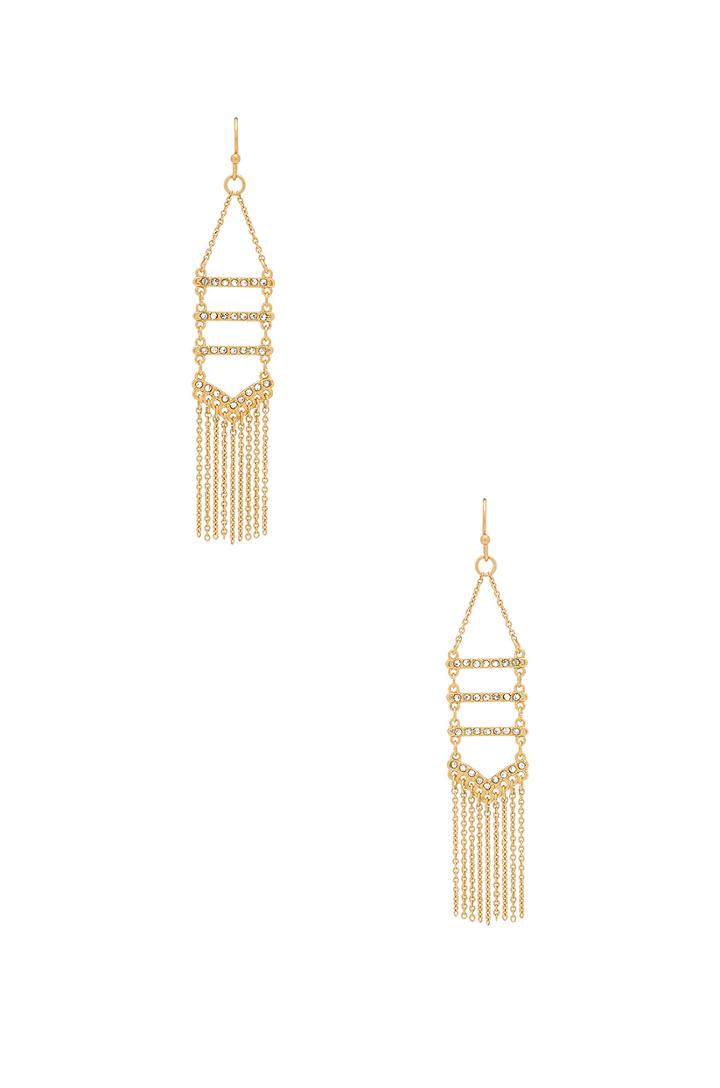 Pave & Fringe Chandelier Earrings