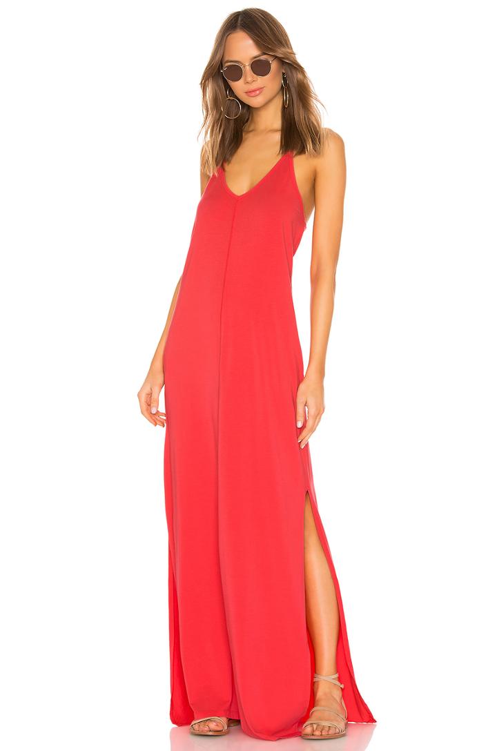 Draped Jersey Maxi Dress