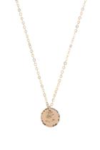 Rose Stamp Coin Necklace